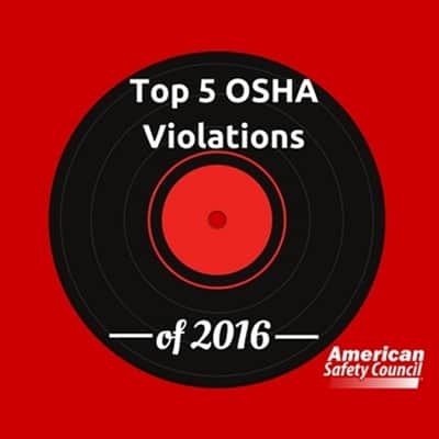 Top 5 OSHA Violations of 2016